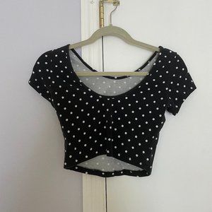 Brandy Melville Polka Dot Crop Top